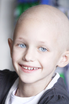 smiling child with cancer