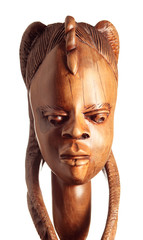 Traditional wooden sculpture from Africa. Nigeria. © Igor Normann