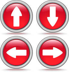 set button with arrow