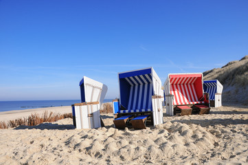 Strandkorb an der Nordsee Ostsee