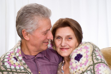 happy elderly couple together