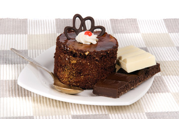 cake with chocolate