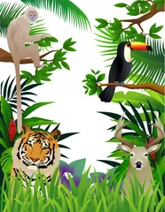 Cercles muraux Zoo animal sauvage dans la jungle