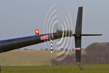 Fast spinning helicopter tail rotor