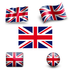 united kngdom flag icon set uk