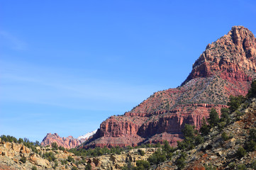 Naklejka premium Zion National Park - Coalpits Wash Trail in winter
