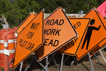 Road work signs