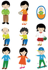 cartoon family icon