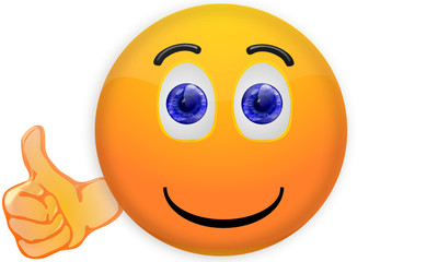 Smiley mit Daumen hoch