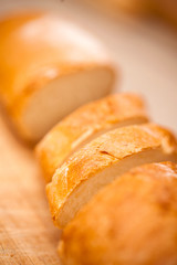 Bread slices on the table