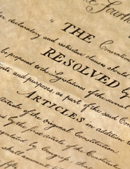 United States Declaration of Independence - closeup