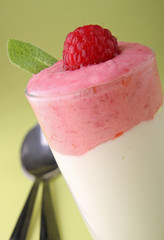 dessert de framboises