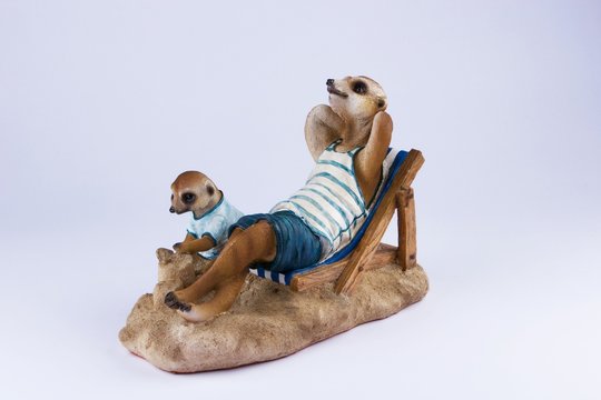Posing Meerkat figureine