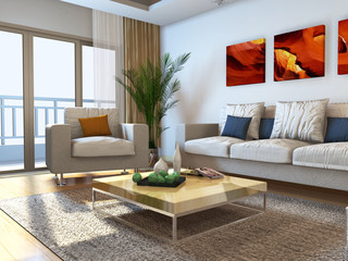 rendering living room