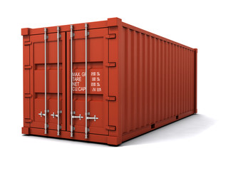 3d Red cargo container - 30979013
