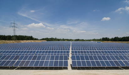 Solar park, elevated view