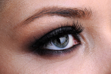 Fototapeta na wymiar Woman blue eye