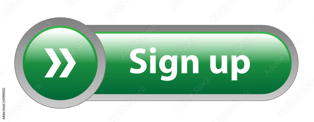 Aufkleber sign up web button (subscribe register new user click here now)