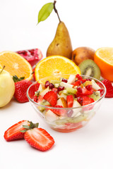 Fototapeta na wymiar Fresh fruits salad