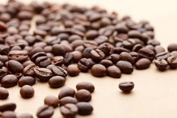 coffee beans on the parchment