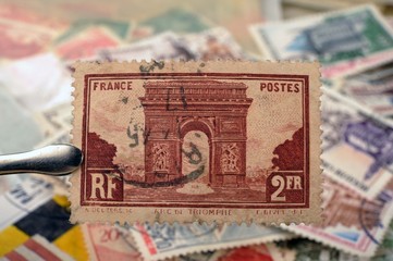 timbres - Arc de Triomphe - philatélie France