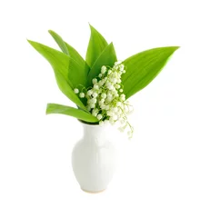 Peel and stick wall murals Lily of the valley lilies of the valley in bowl