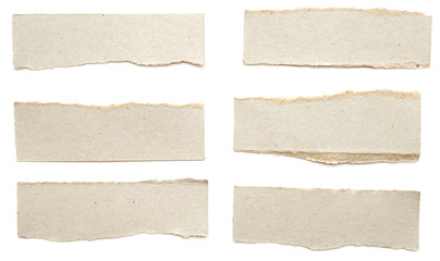 Collection of torn cardboard banners