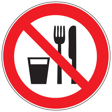 Zeichen Essen und Trinken verboten
