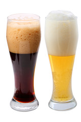Dark and Lager beer