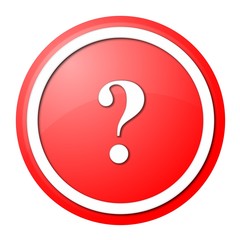 red question mark round button