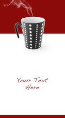 Cup of coffee - menu or invitation