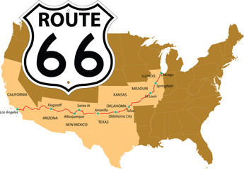 Route 66 - obrazy, fototapety, plakaty