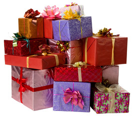 Many gift boxes