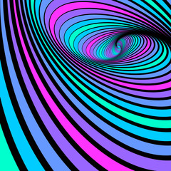 Mouvement en spirale tourbillon. Fond de couleur abstrait.
