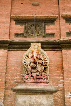 Hindu deity at Patan durbar square, Nepal 2.