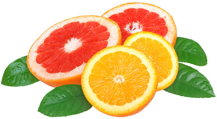 Orange and grapefruit