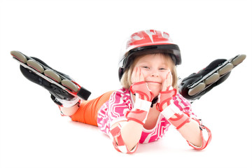 A girl on roller skates. © Sergey Khamidulin