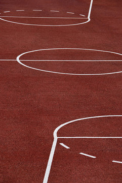 Red Basketball Court