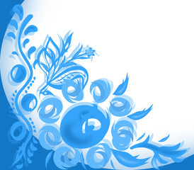 Цветочный расписной фон