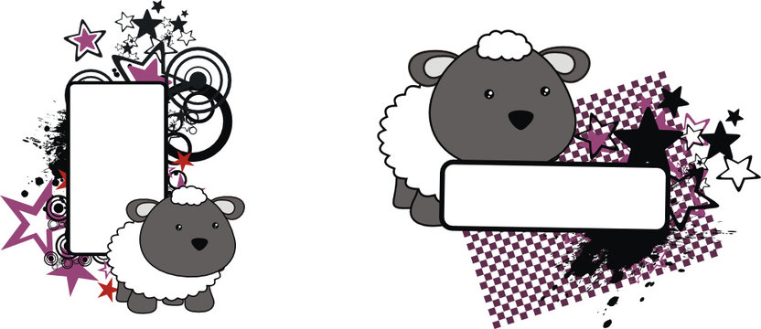 sheep baby cartoon copyspace