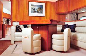 Luxury yacht interior