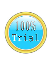 100% trial icon