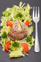 Schweinefiletmedaillon mit Leberwurstcreme