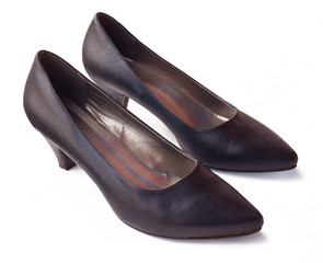 Pair of classic womanish black shoes