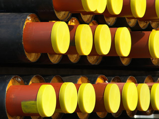 metal pipes with insulation