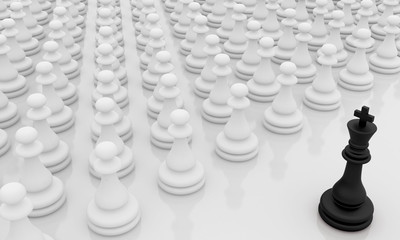 Leadership illustration on white background