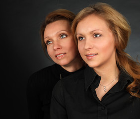 Mother with daughter