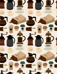 seamless coffee pattern