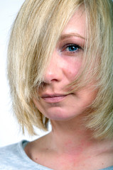 portrait of blonde woman