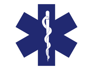 emergency medical symbol blue cross - illustration - 30997494